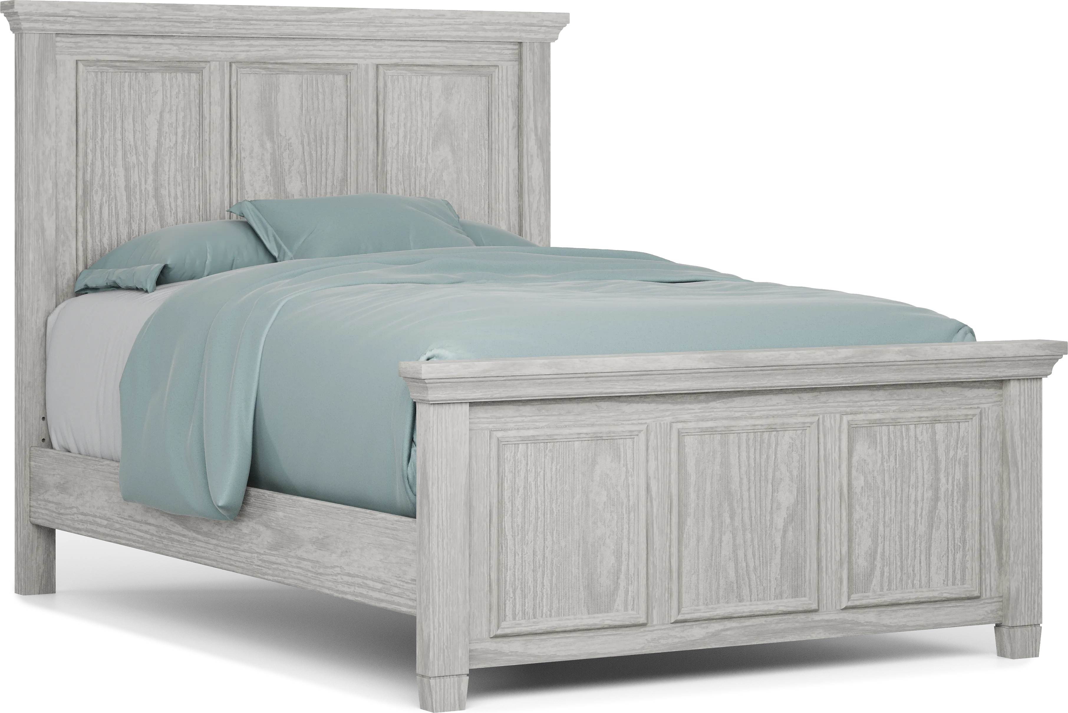 Kids Canyon Lake Ash Gray Full Panel Bed - Thumbnail - Image 1