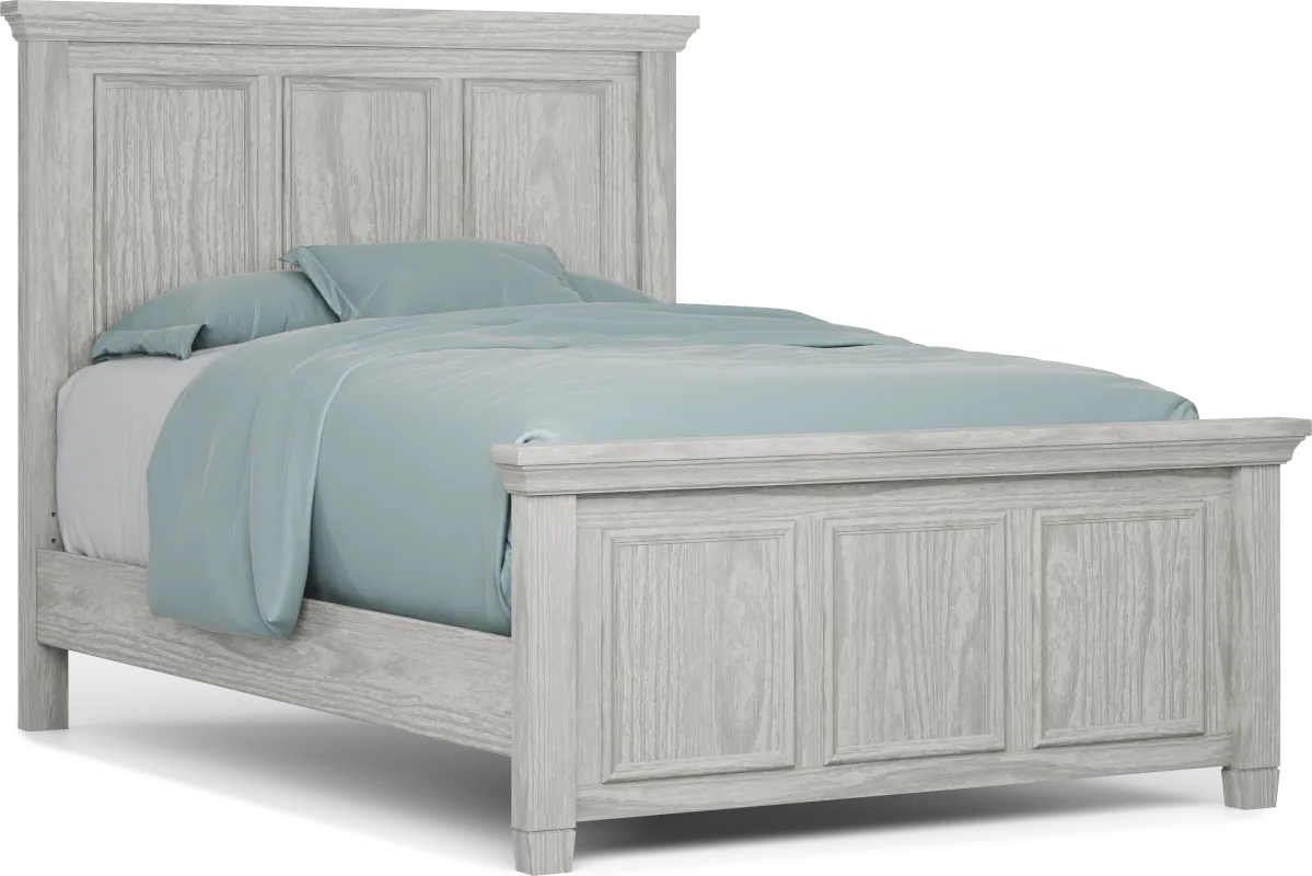 Kids Canyon Lake Ash Gray Full Panel Bed
