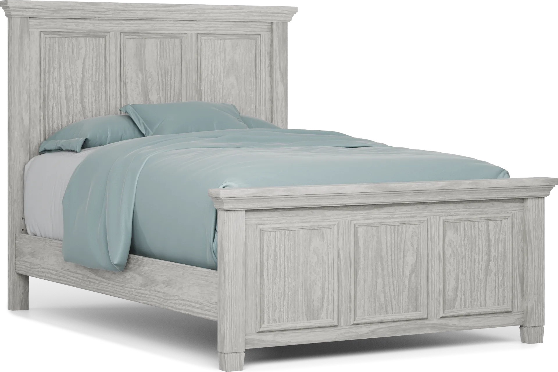 Kids Canyon Lake Ash Gray Full Panel Bed - Image 1