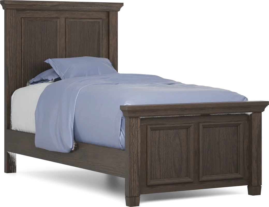 Kids Canyon Lake Java Twin Panel Bed