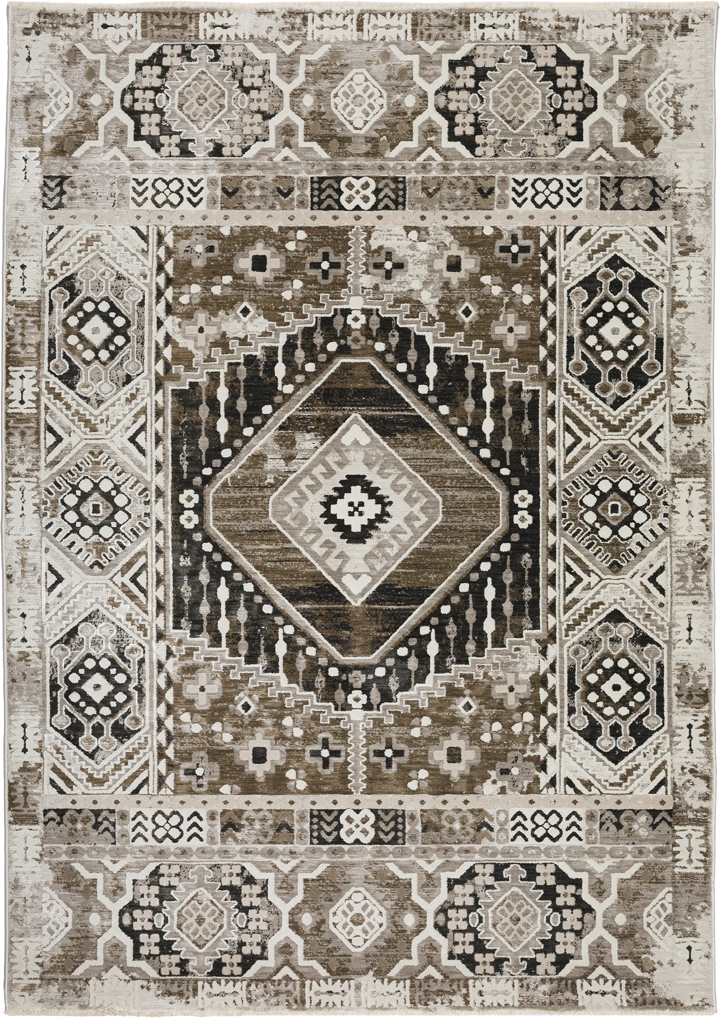 Eckrial Brown 7'9 x 10' Rug - Thumbnail - Image 1