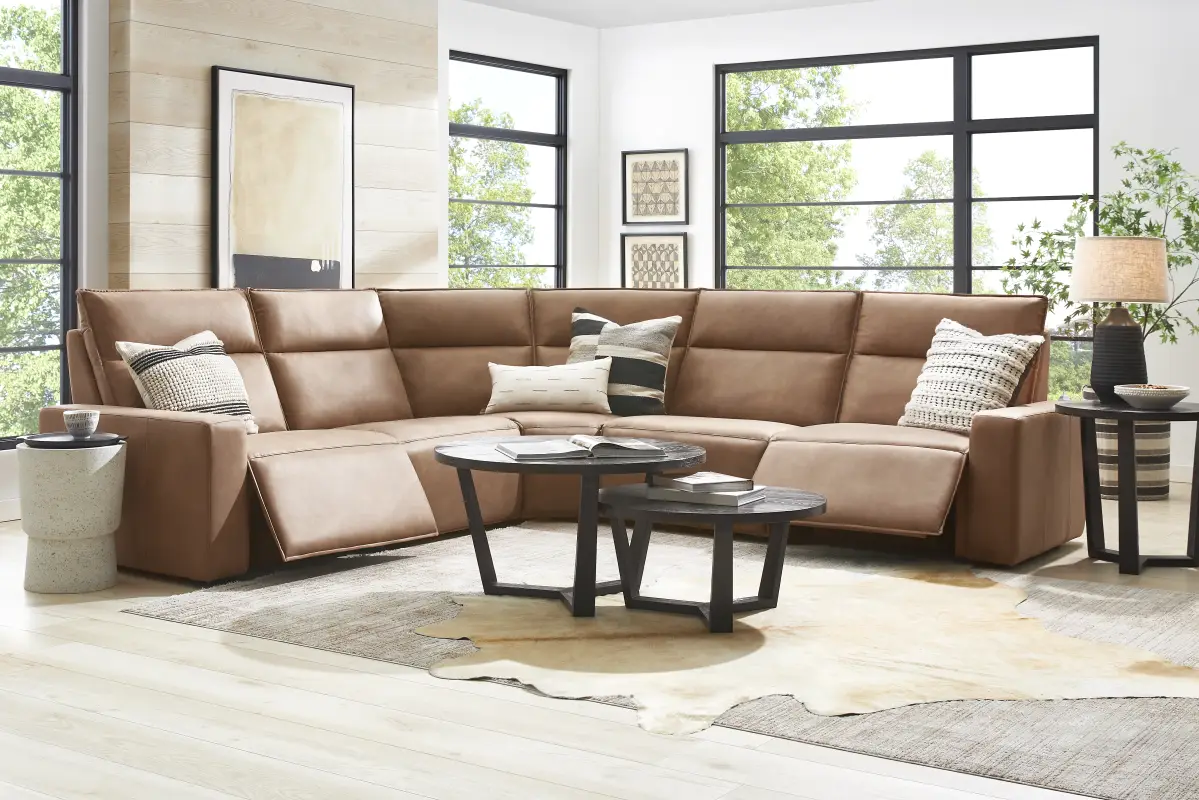 Saddle 5 Pc Dual Power Reclining ModularTwo