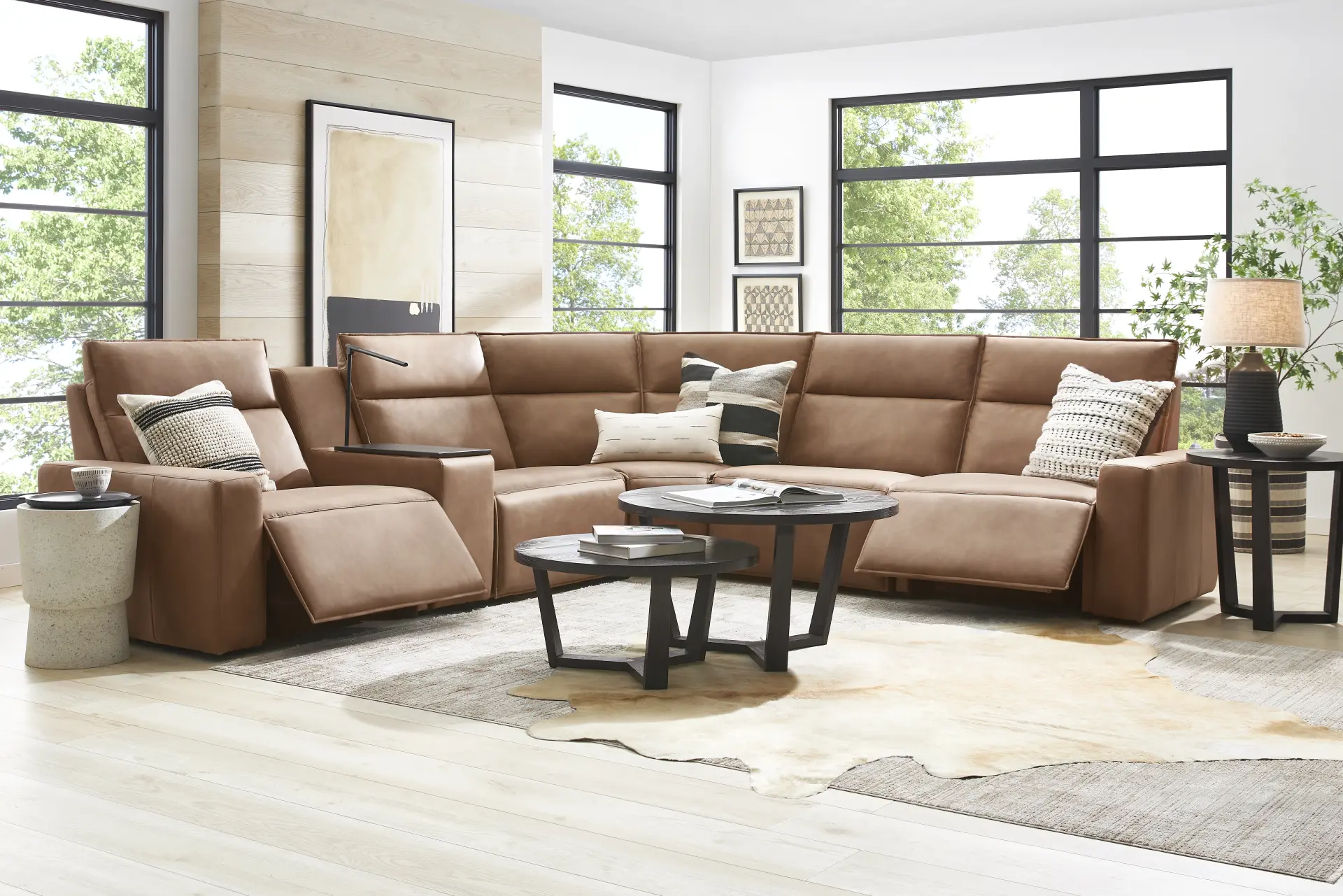 Saddle 6 Pc Dual Power Reclining ModularTwo