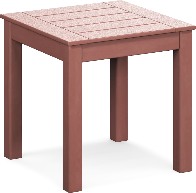 Addy Red Outdoor End Table