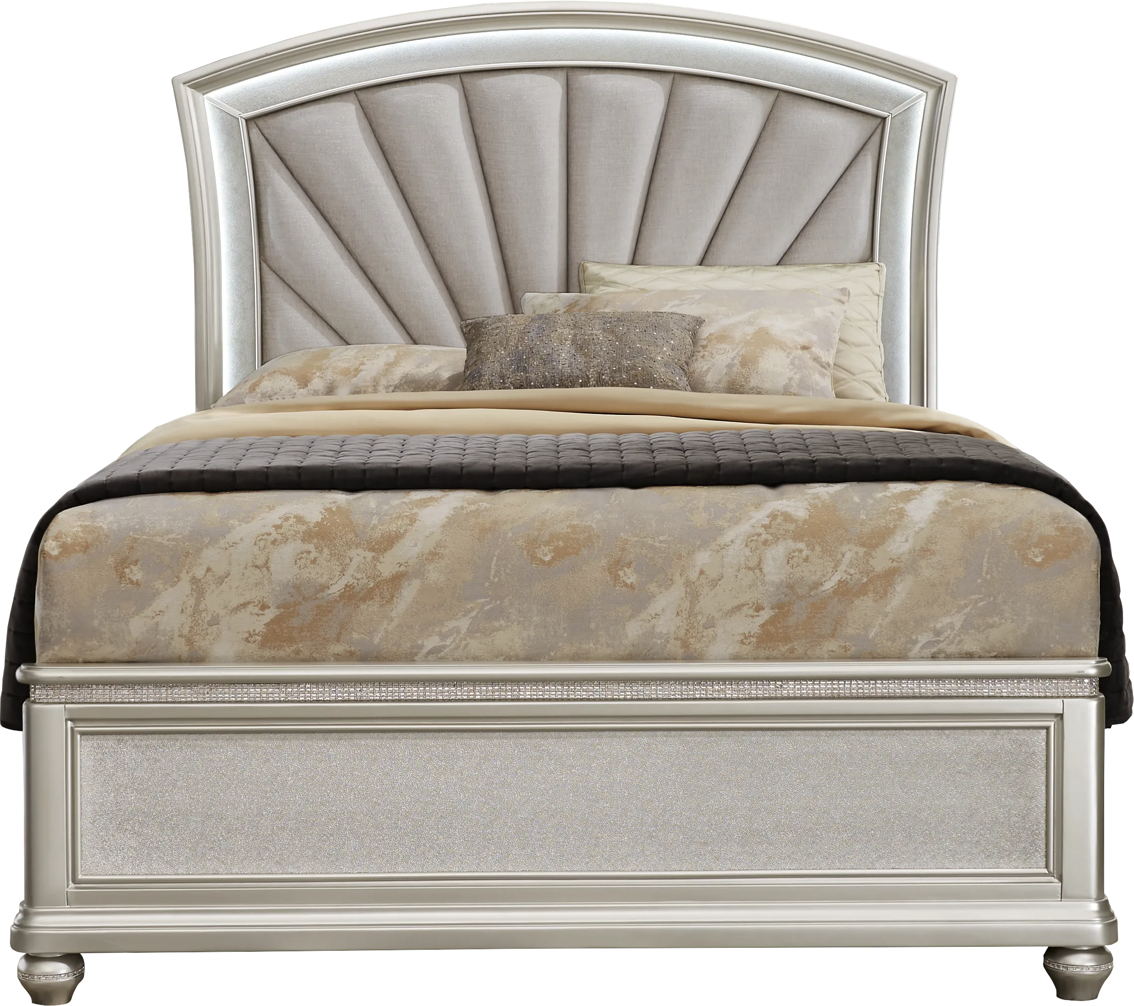 Starlet Lane Silver 3 Pc Queen Bed - Thumbnail - Image 1