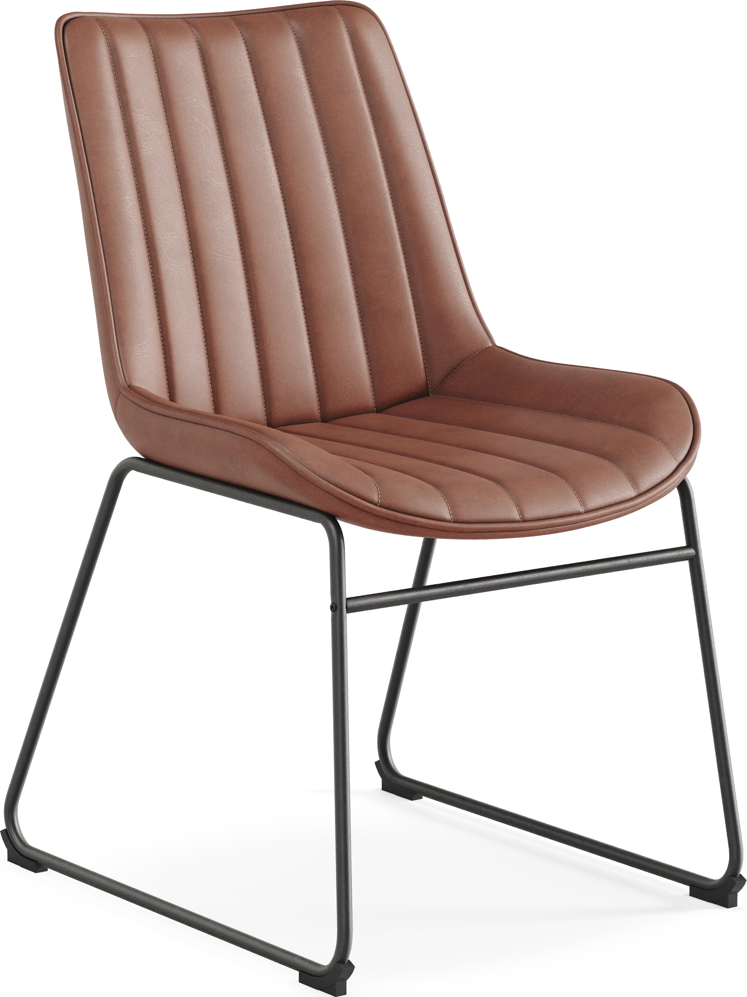 Axia Black 5 Pc Round Dining Room with Brown Chairs - Thumbnail - Image 4