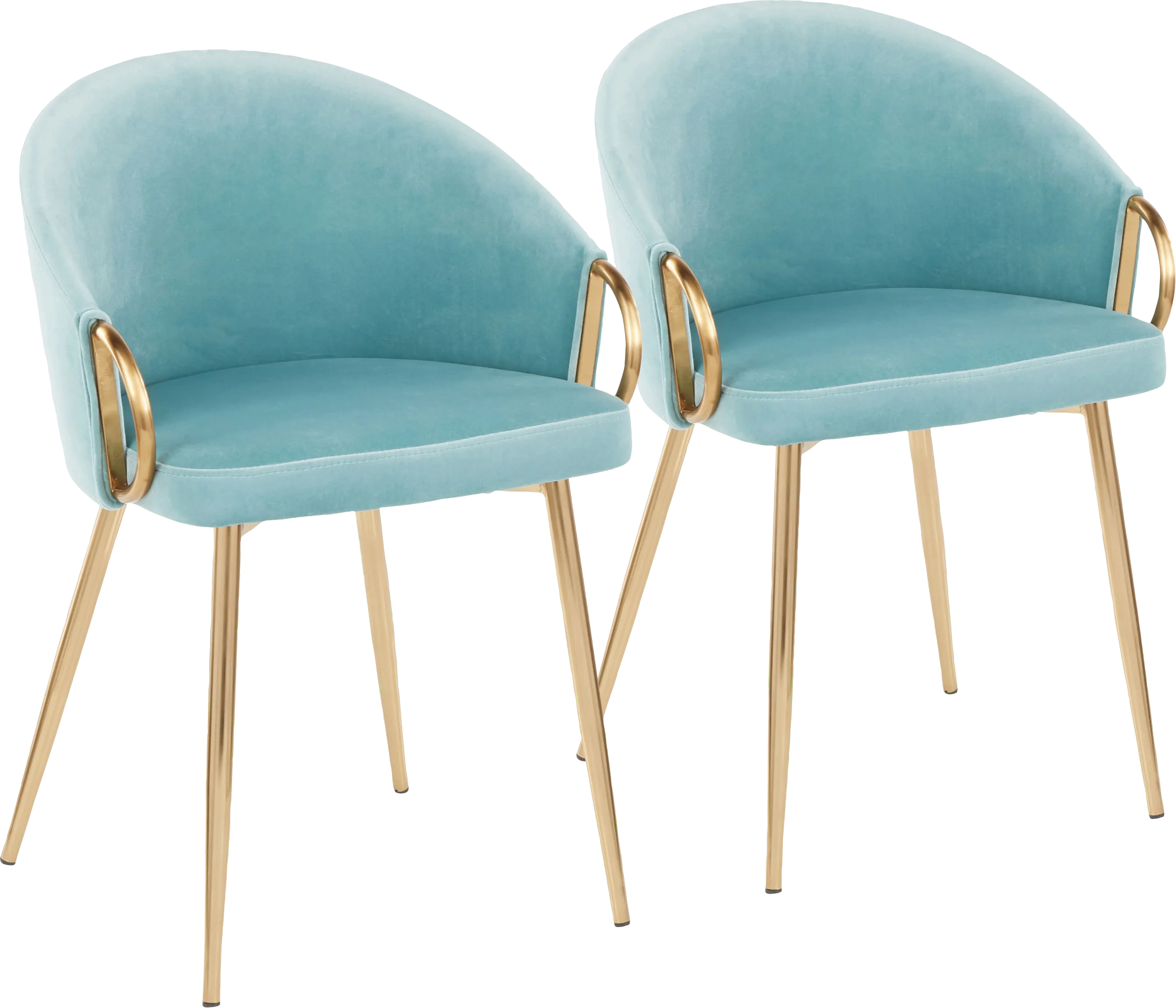 Cherlyn Blue Side Chair, Set of 2 - Image 1