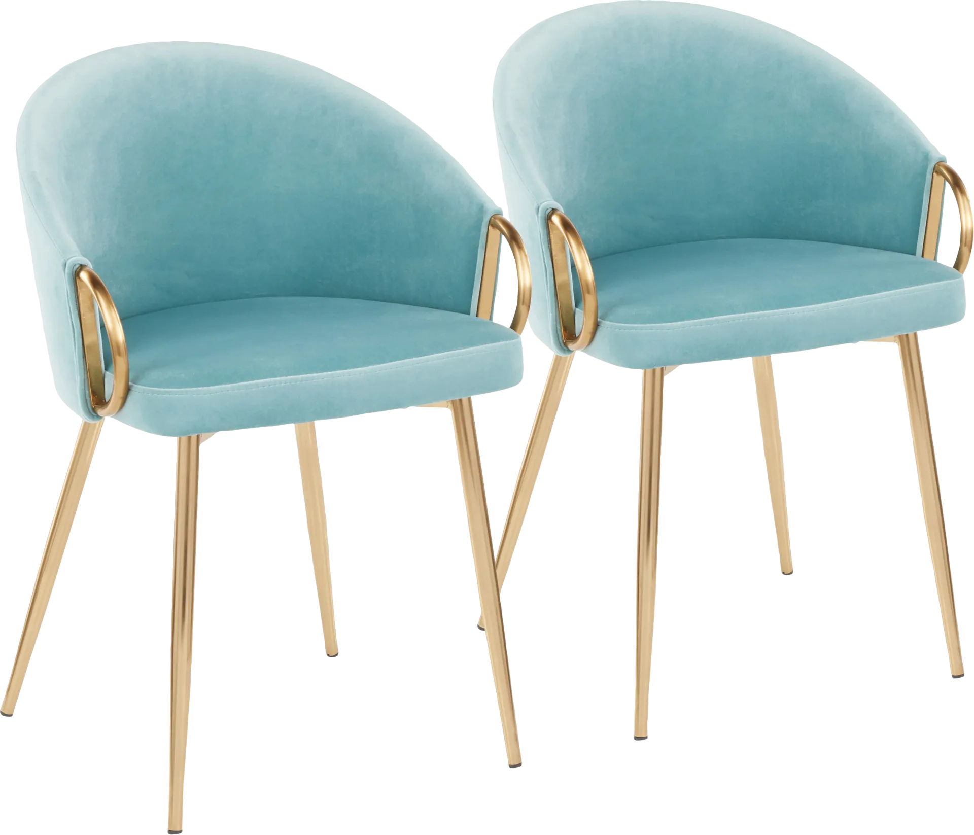 Cherlyn Blue Side Chair, Set of 2 - Image 1