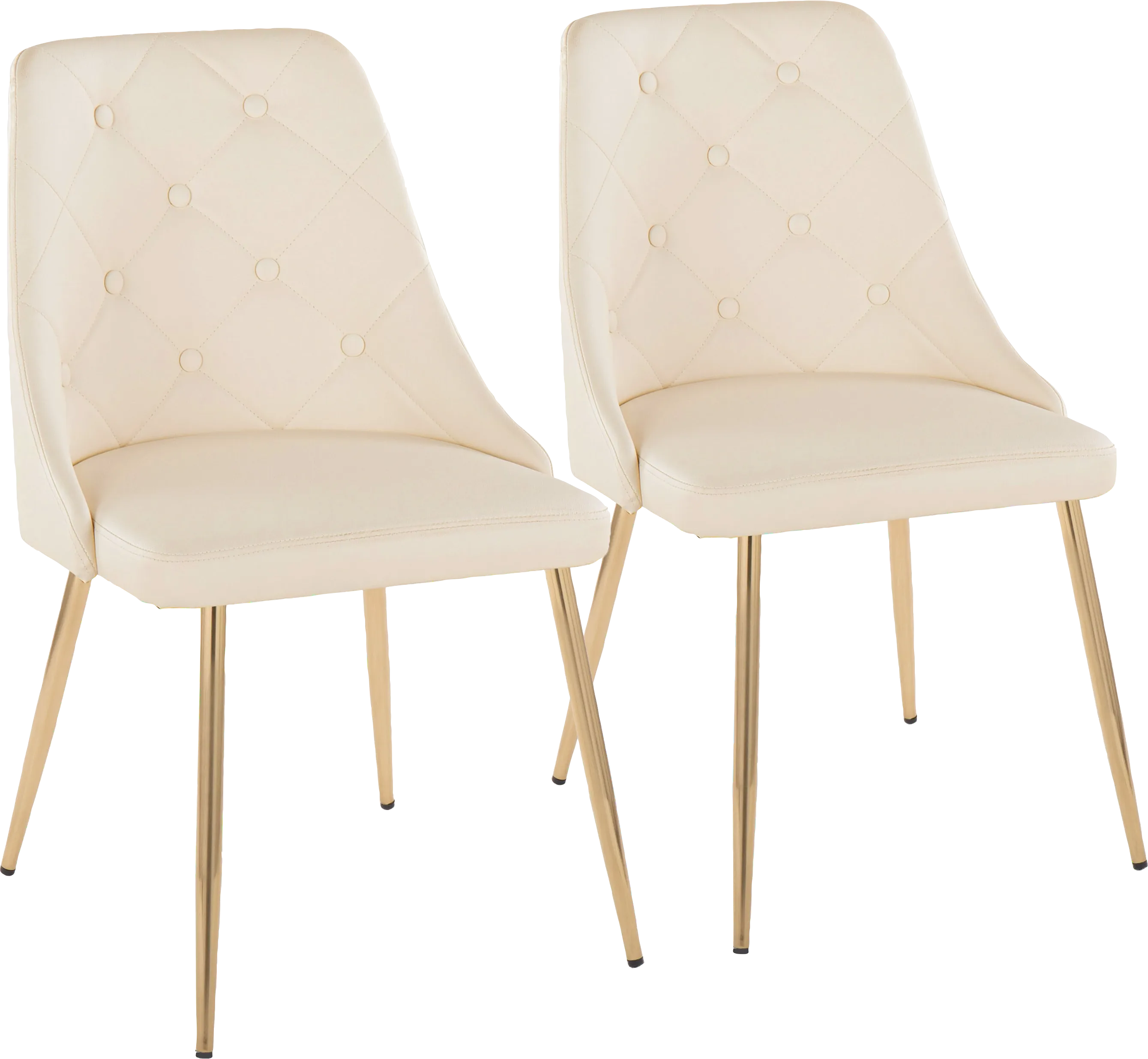 Wytona II Gold Side Chair, Set of 2 - Thumbnail - Image 1