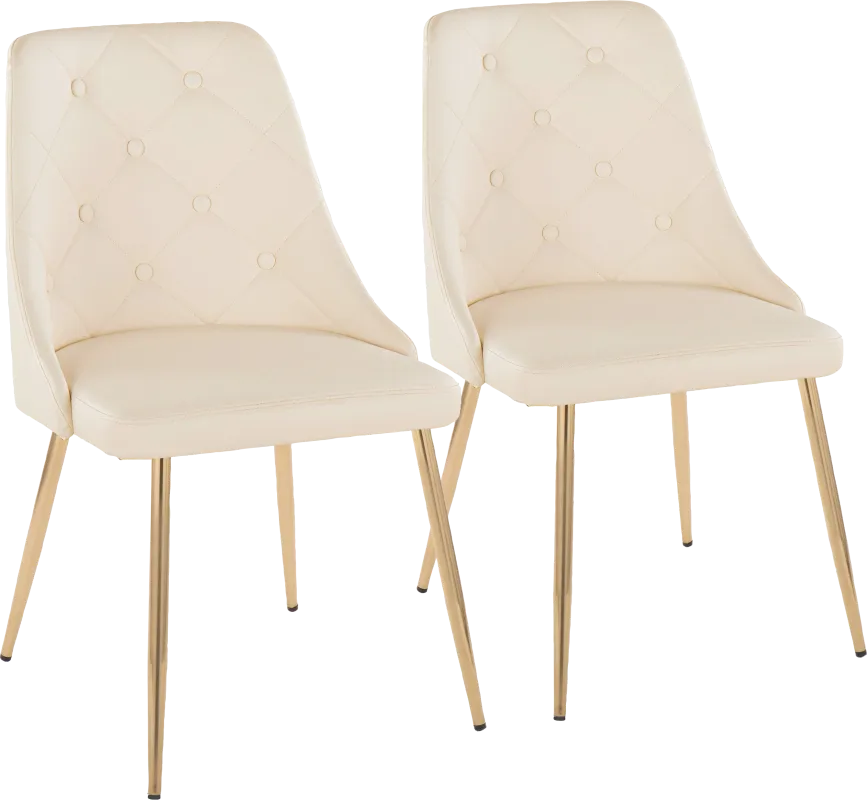 Wytona II Gold Side Chair, Set of 2