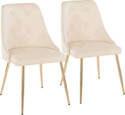 Wytona II Gold Side Chair, Set of 2