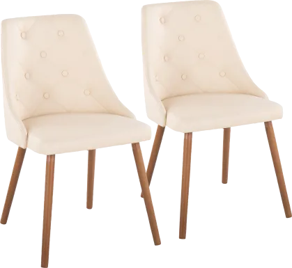 Wytona II Walnut Side Chair, Set of 2