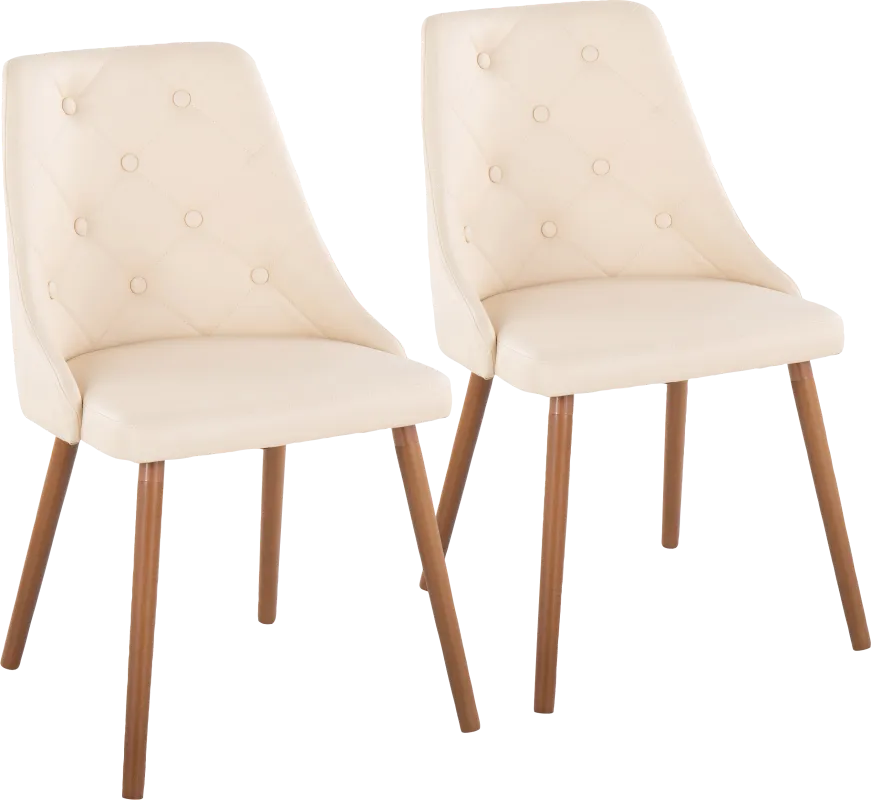 Wytona II Walnut Side Chair, Set of 2