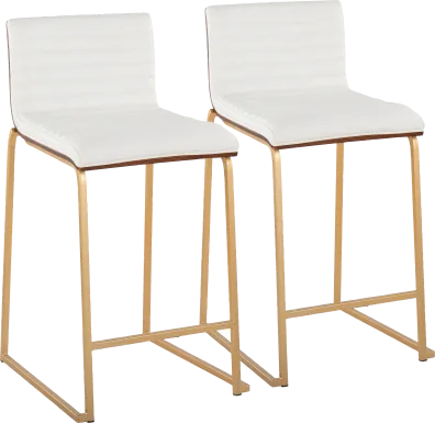 Tatesbrook I White Counter Height Stool, Set of 2