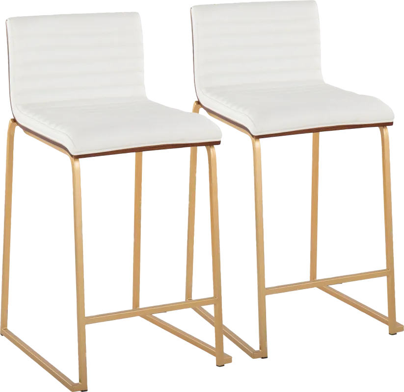 Tatesbrook I White Counter Height Stool, Set of 2