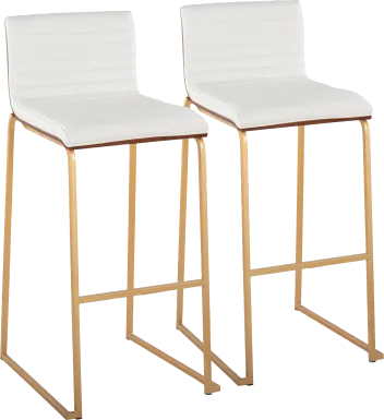 Tatesbrook IV White Barstool, Set of 2