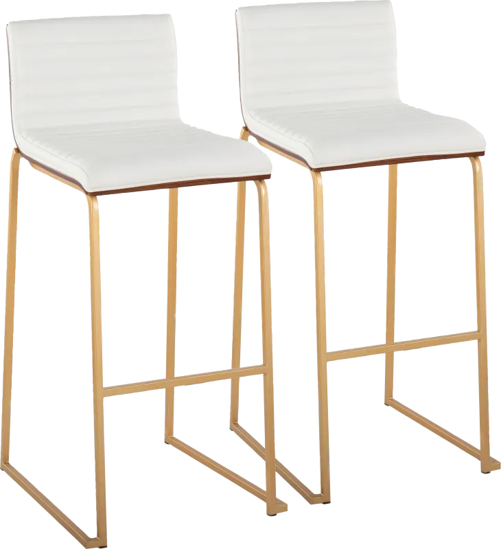 Tatesbrook IV White Barstool, Set of 2