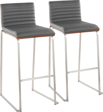 Tatesbrook VI Gray Barstool, Set of 2