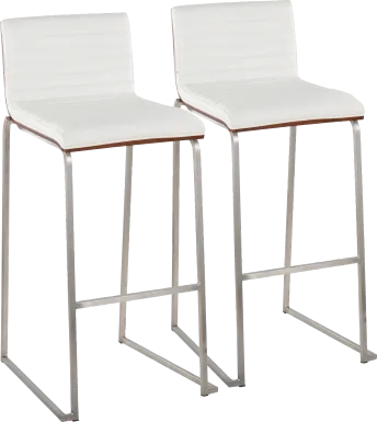 Tatesbrook VI White Barstool, Set of 2