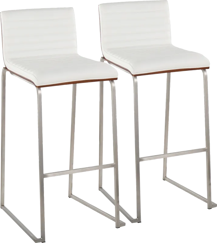 Tatesbrook VI White Barstool, Set of 2