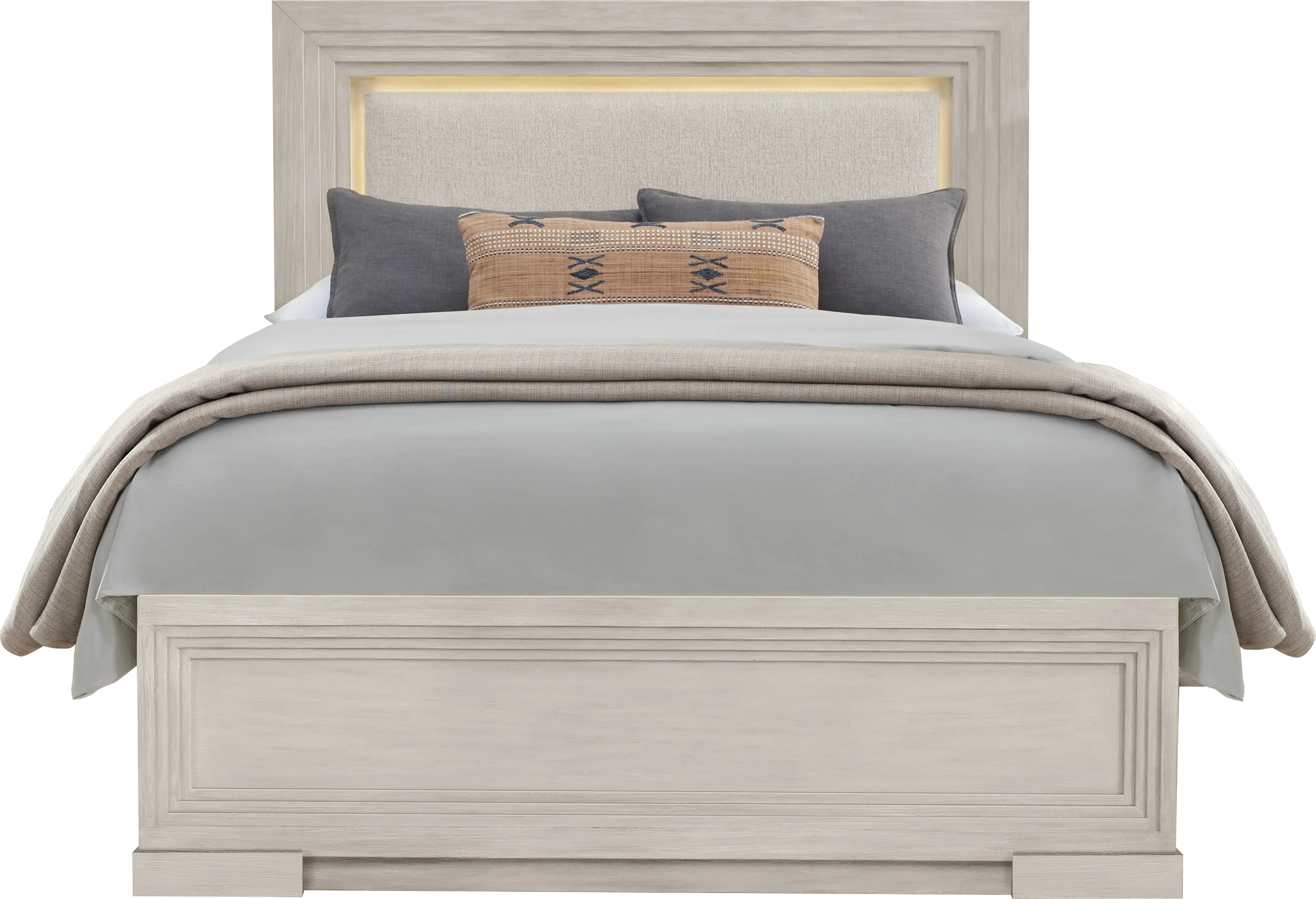 Royal Park Ivory 5 Pc King Panel Bedroom - Thumbnail - Image 2