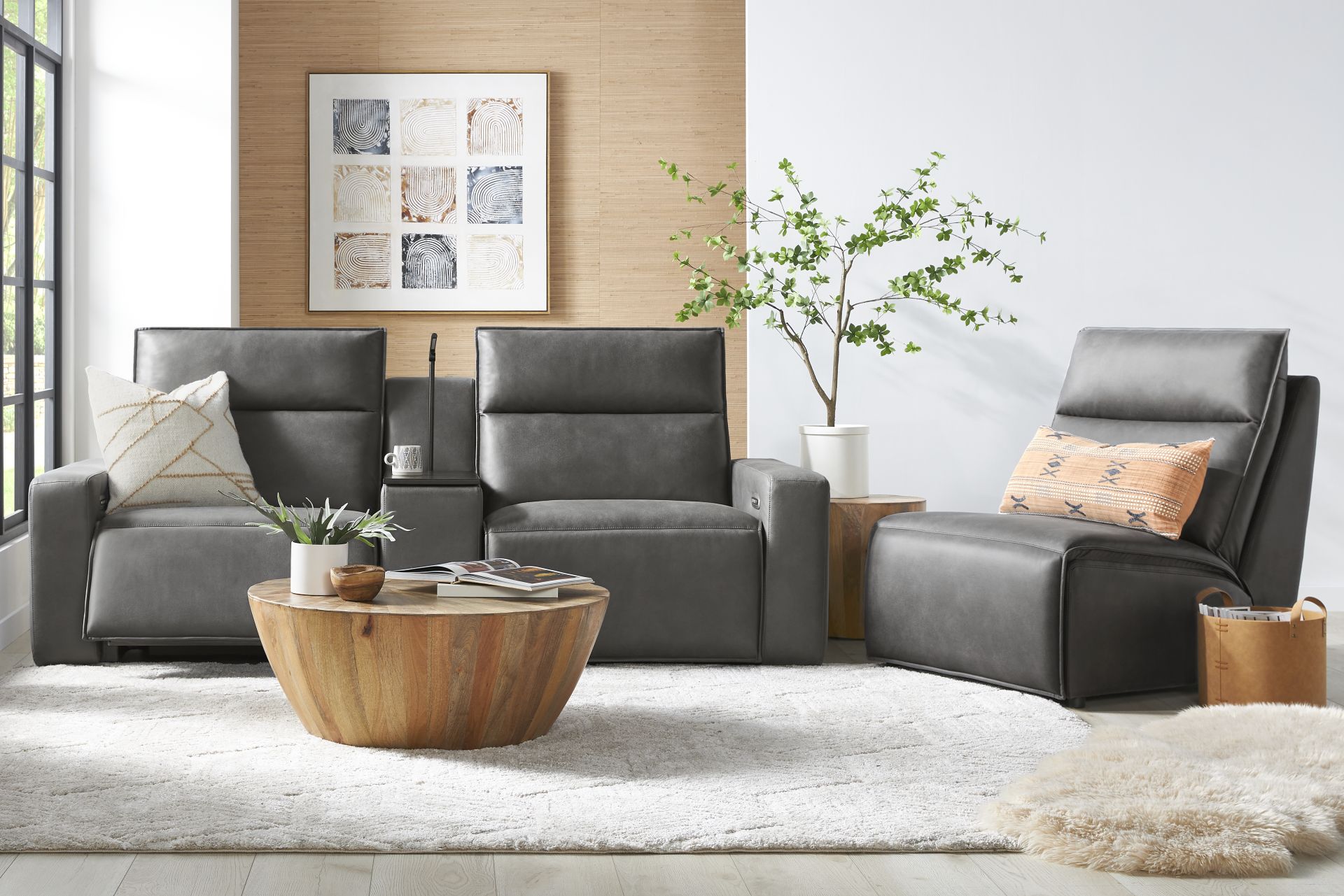 Charcoal 3 Pc Dual Power Reclining ModularTwo - Image 2