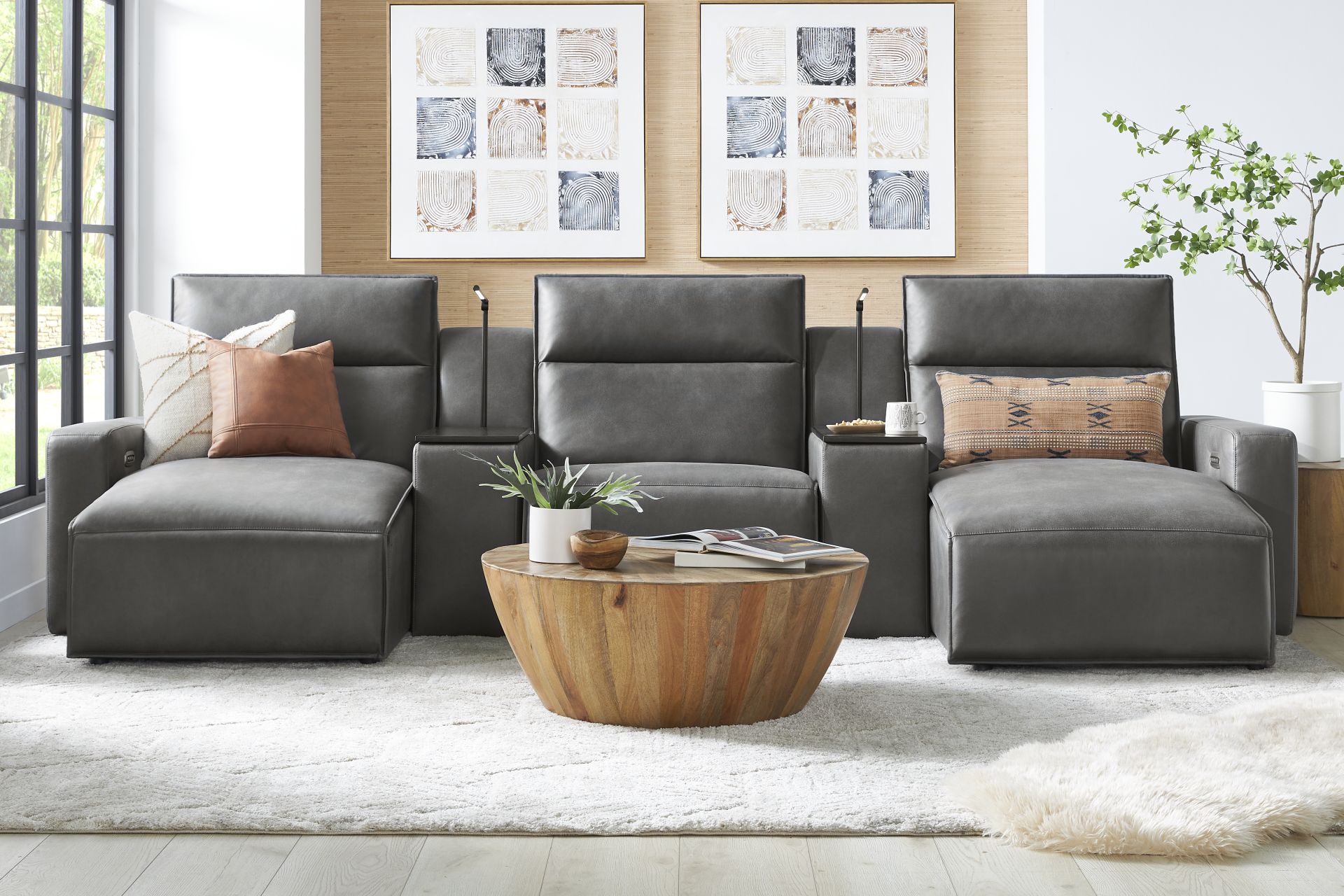 Charcoal 5 Pc Dual Power Reclining ModularTwo - Image 2