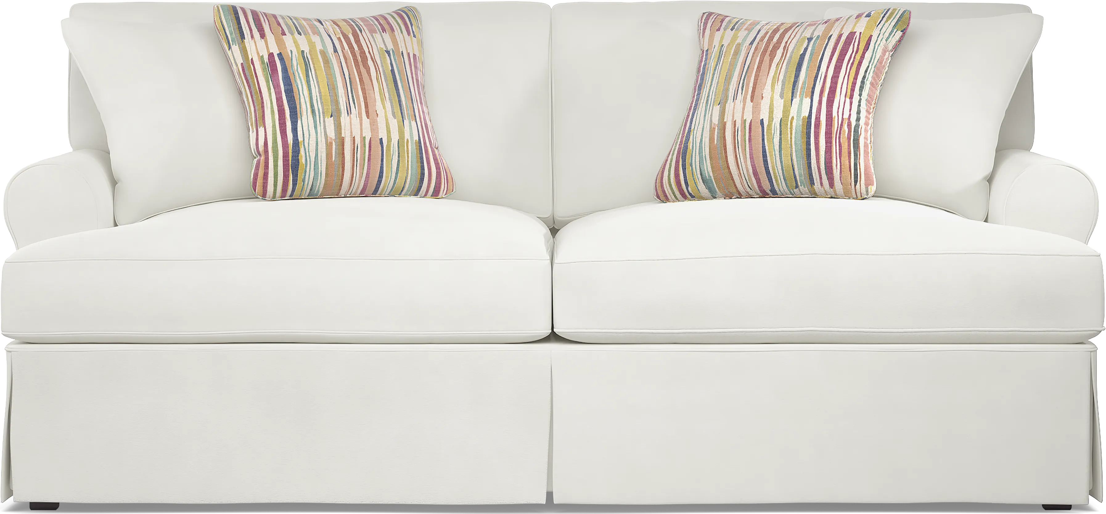 Beachside Walk White Denim Slipcover 5 Pc Living Room - Thumbnail - Image 2