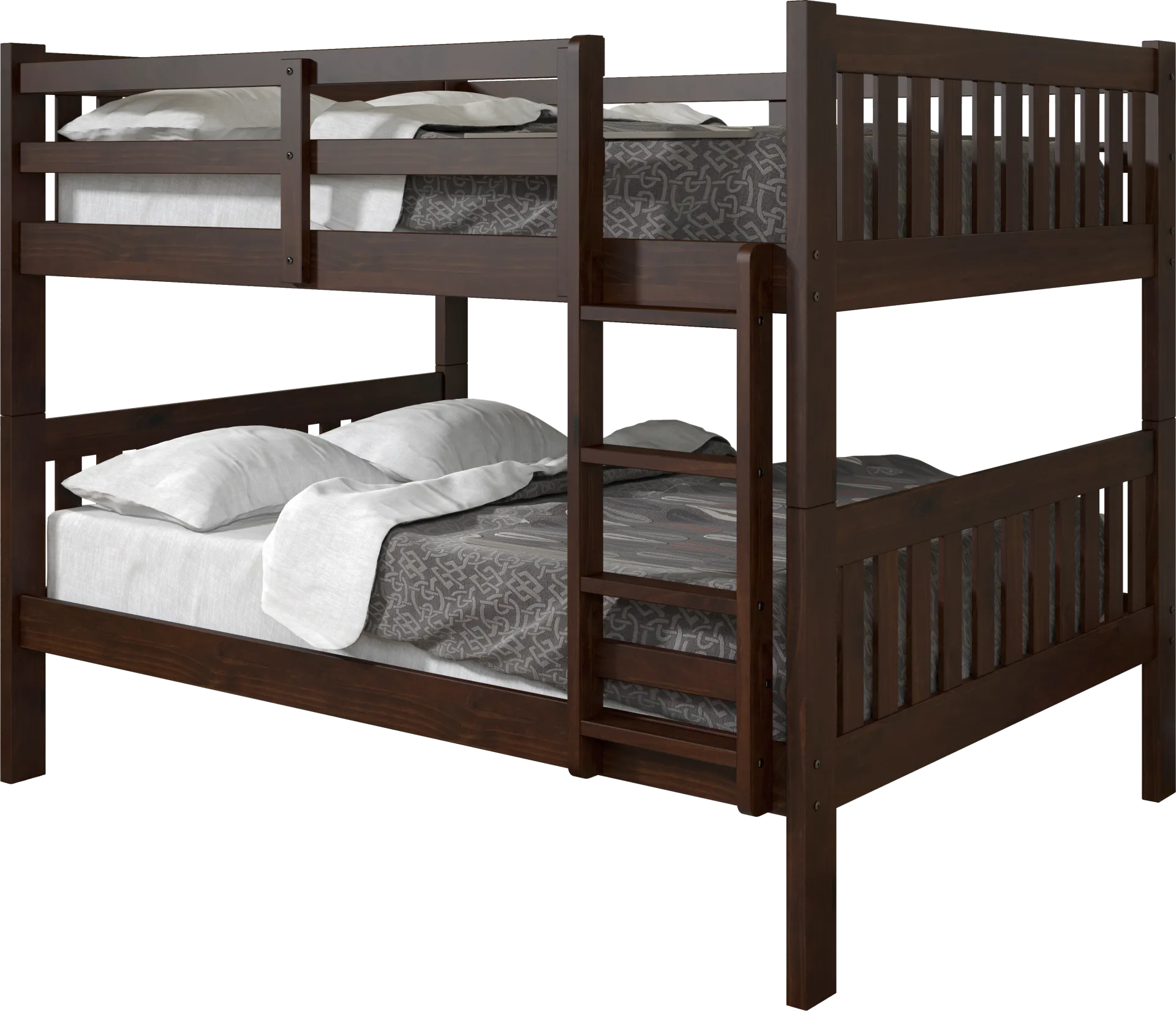 Kids Aleyna I Dark Brown Full/Full Bunk Bed - Image 1