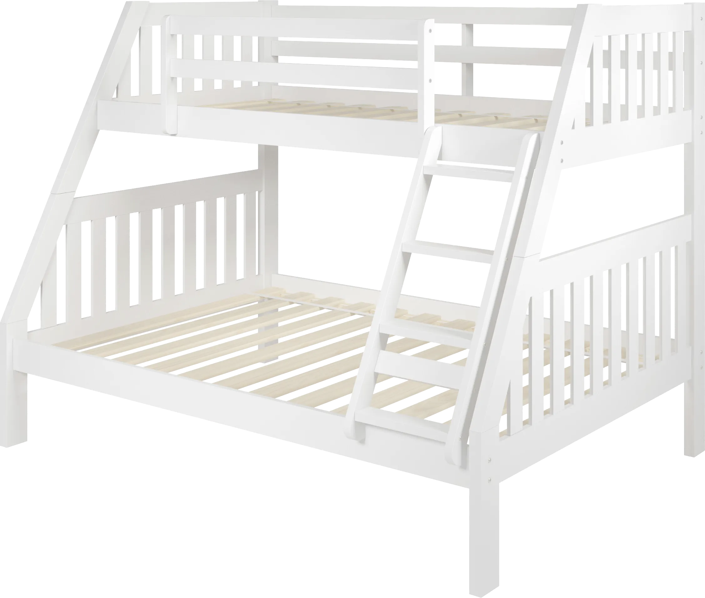 Kids Matej I White Twin/Full Bunk Bed - Thumbnail - Image 1