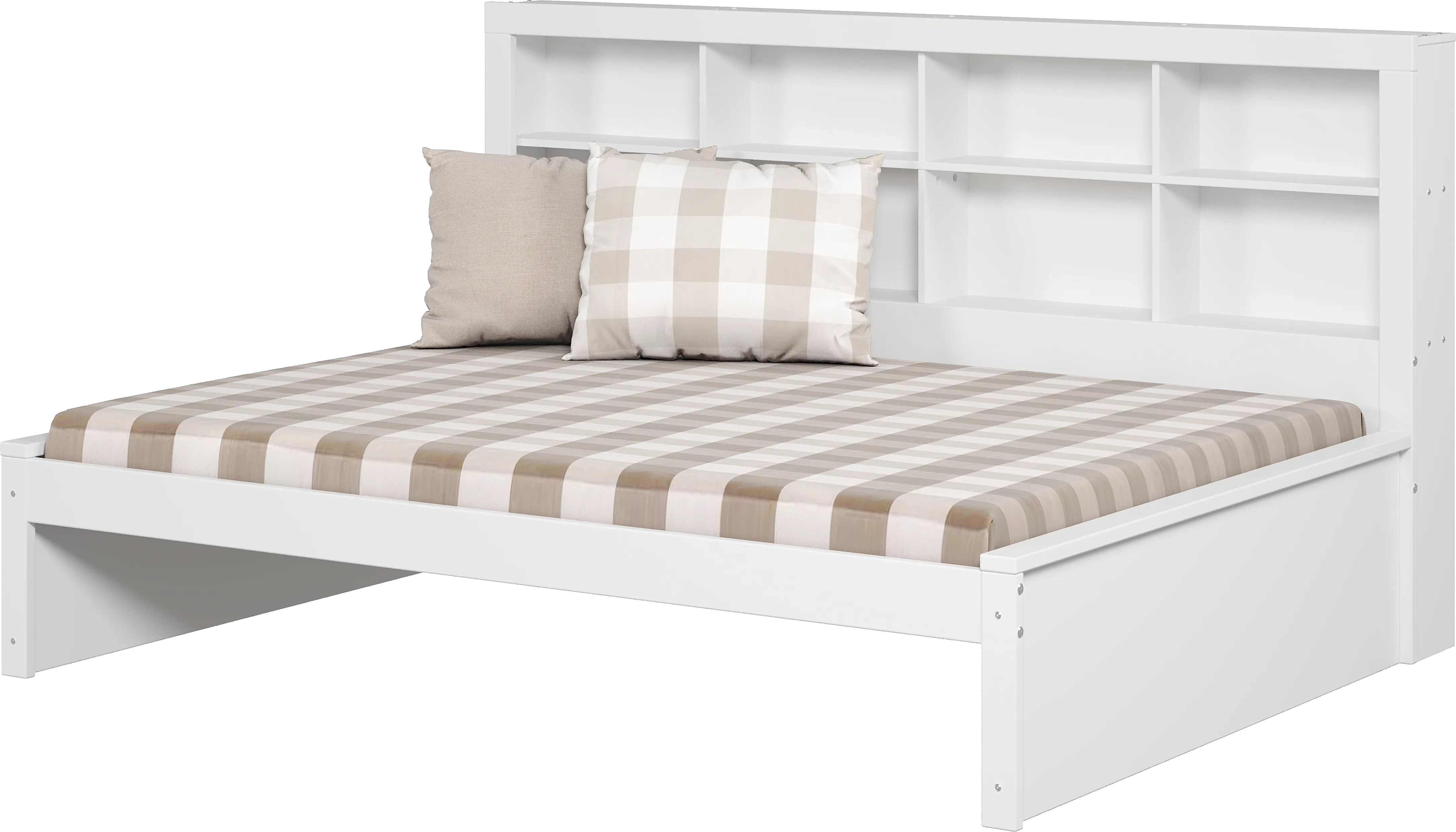 Kids Biserka I White Full Day Bed with Bookcase - Thumbnail - Image 1