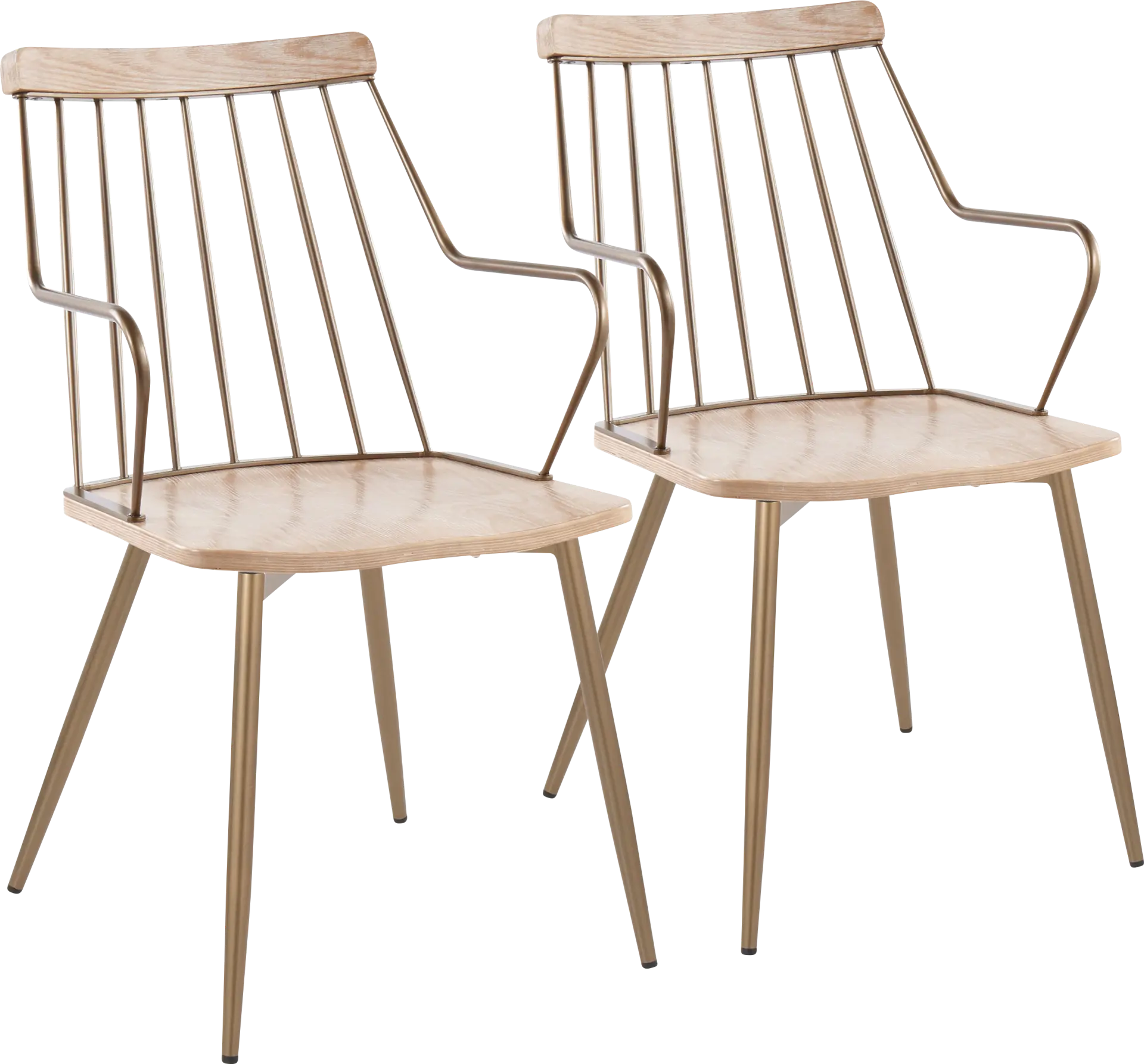 Hundley White Arm Chair, Set of 2