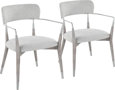 Mackling Gray Arm Chair, Set of 2