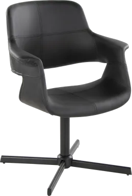 Donneita Black Swivel Accent Chair