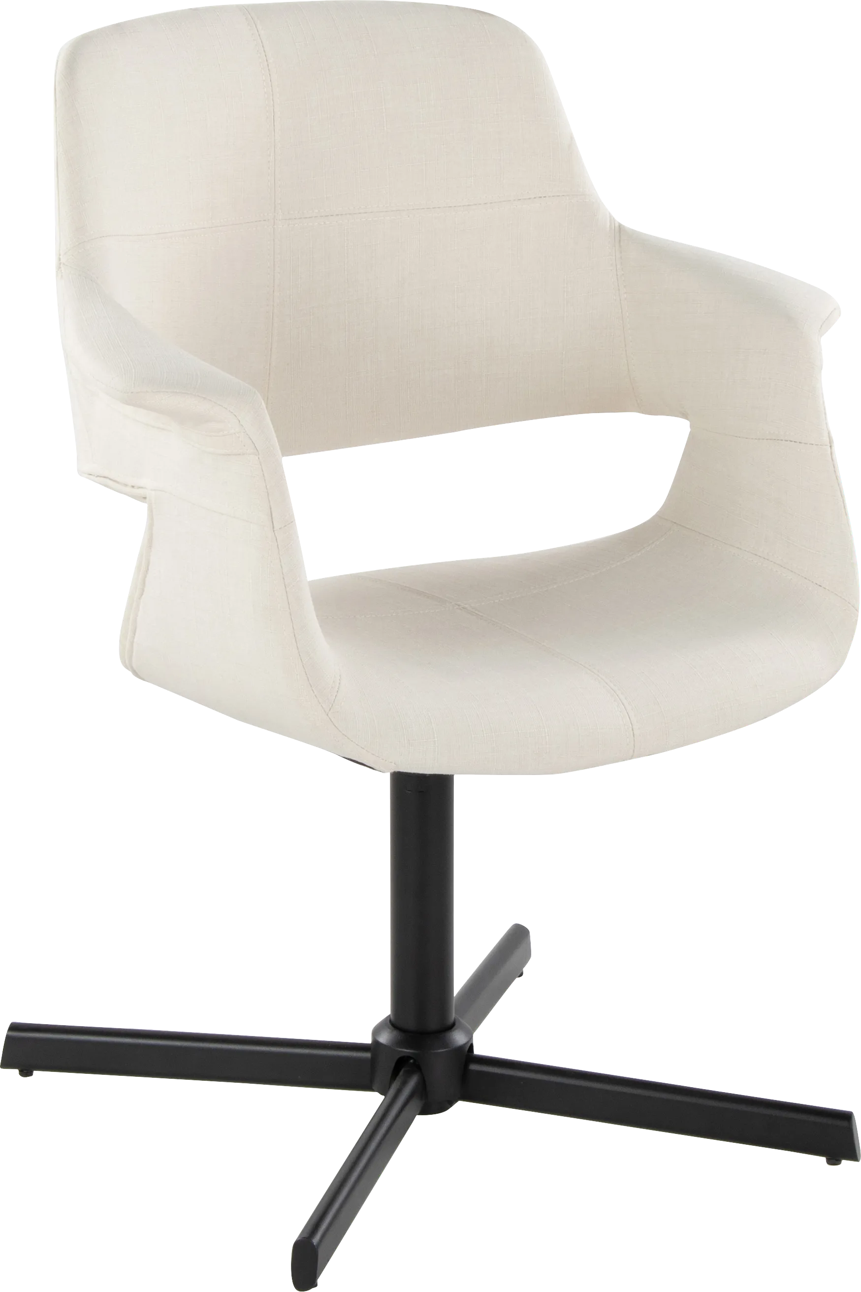 Donneita Cream Swivel Accent Chair - Thumbnail - Image 1