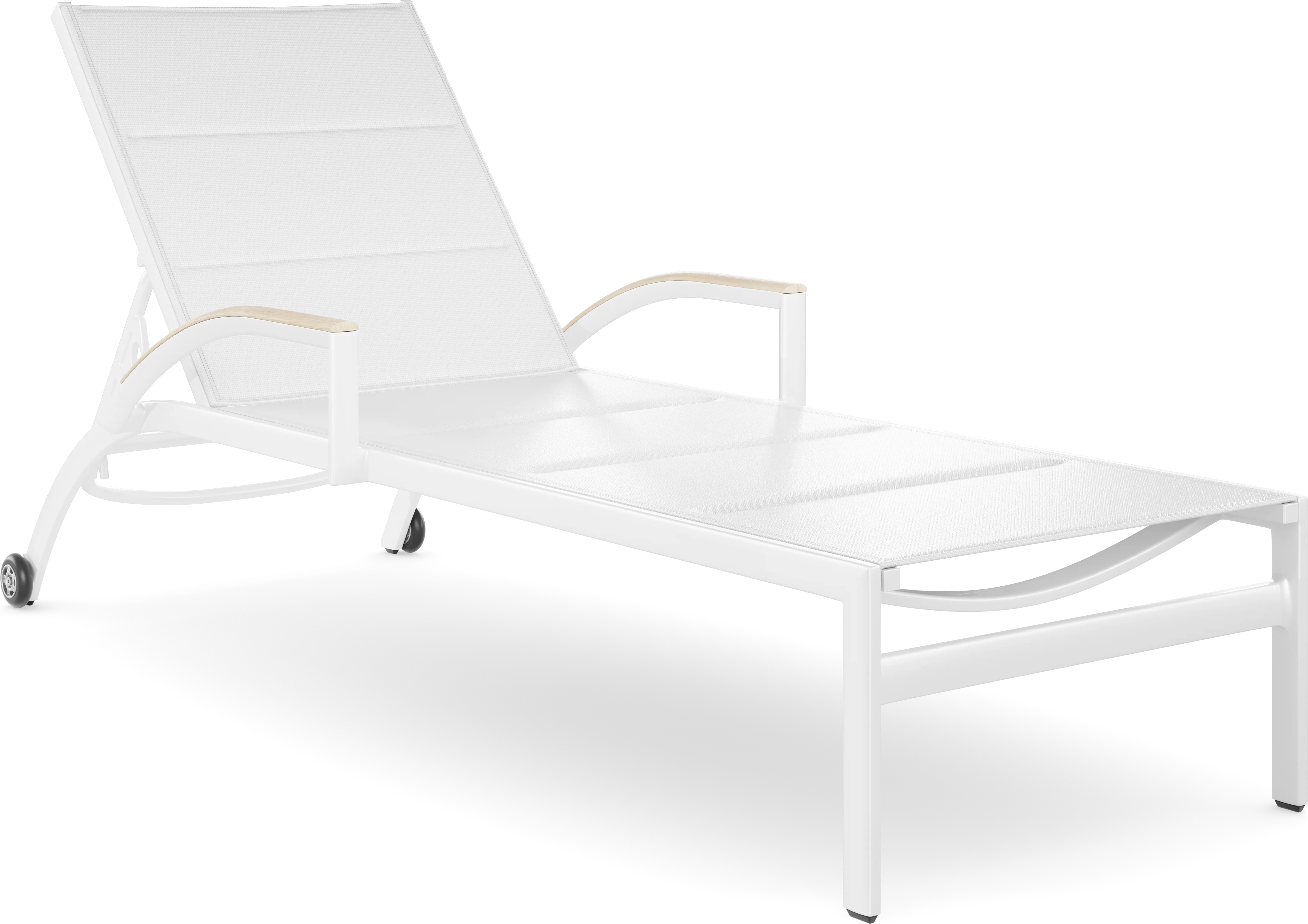 Solana White Outdoor Chaise - Thumbnail - Image 1