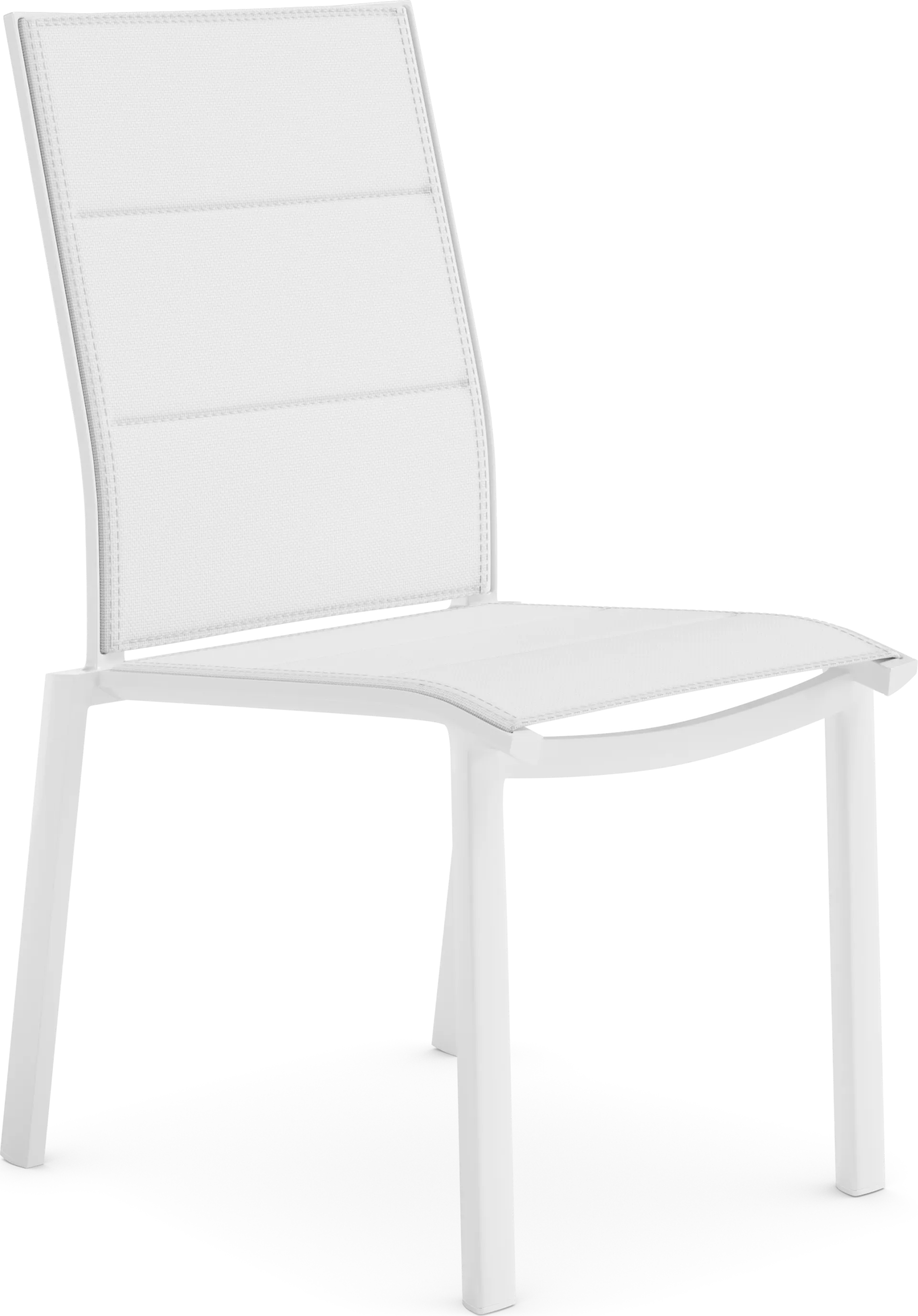 Solana White Outdoor Side Chair - Image 2