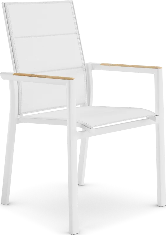 Solana White Outdoor Arm Chair