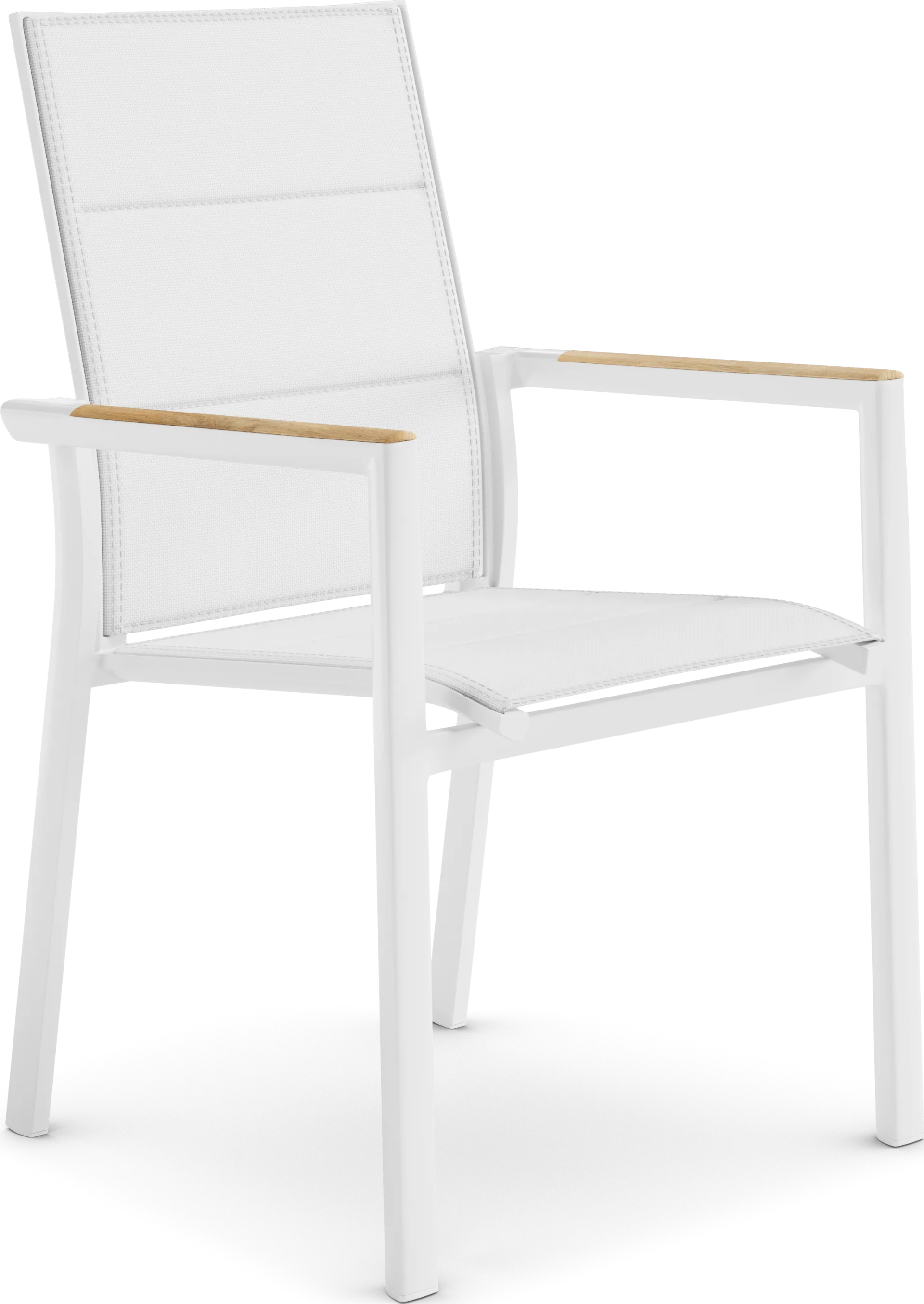 Solana White Outdoor Arm Chair - Image 2