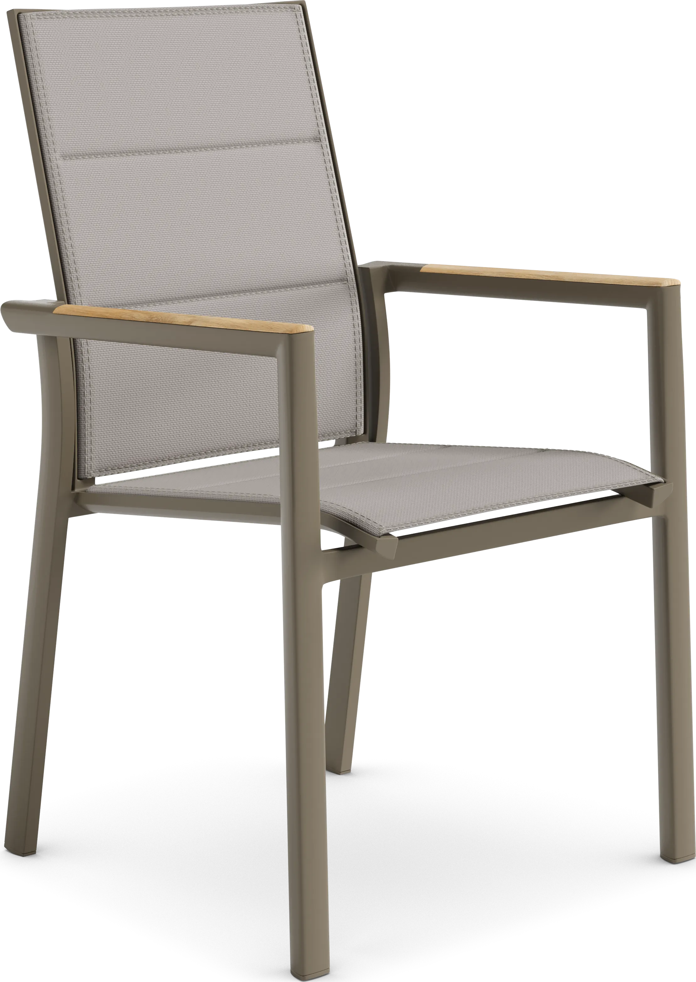 Solana Taupe 3 Pc Outdoor Dining Set with Arm Chairs - Thumbnail - Image 2