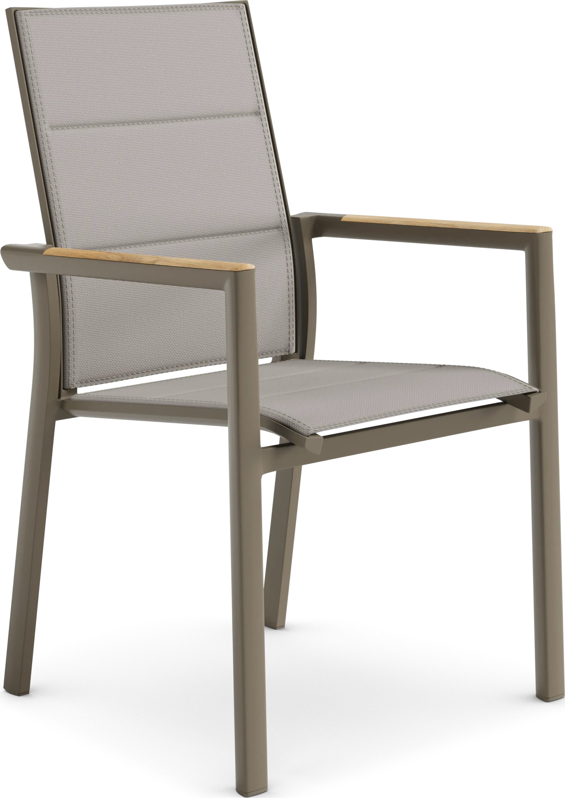 Solana Taupe 3 Pc Outdoor Dining Set with Arm Chairs - Image 2