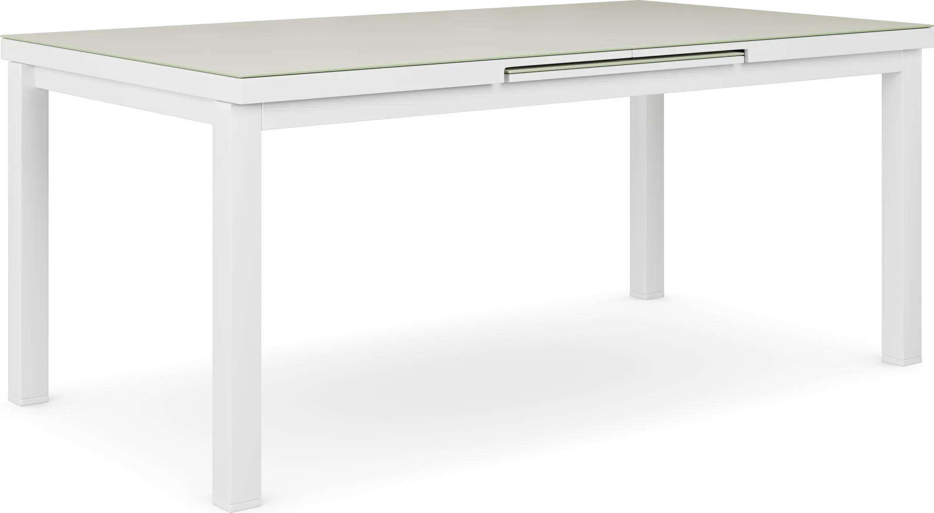 Solana White 5 Pc 71-94 in. Rectangle Outdoor Dining Set - Image 2