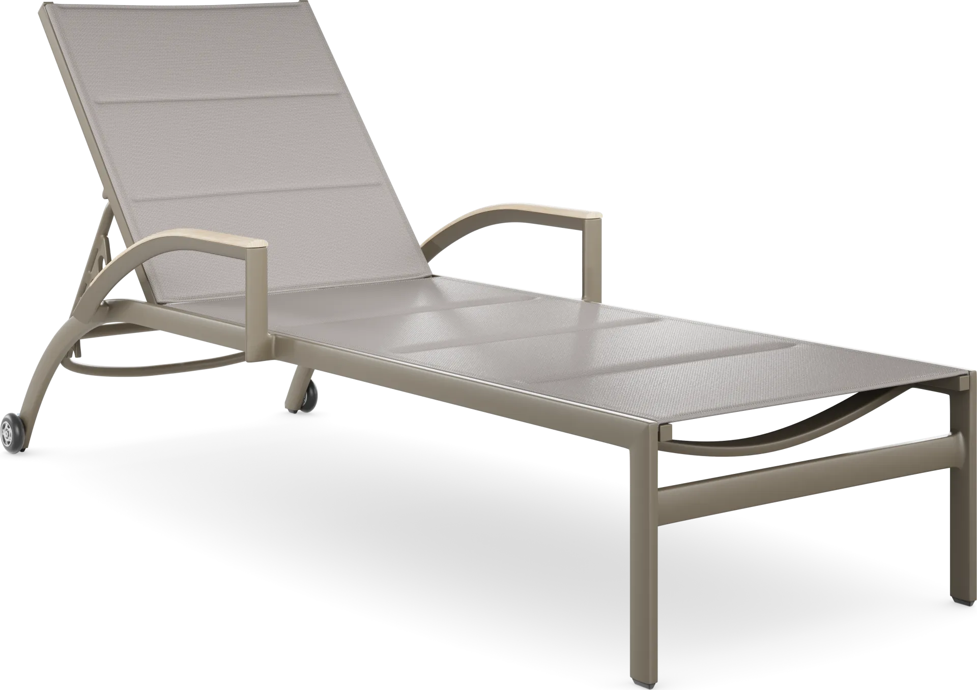 Solana Taupe Outdoor Chaise - Image 1