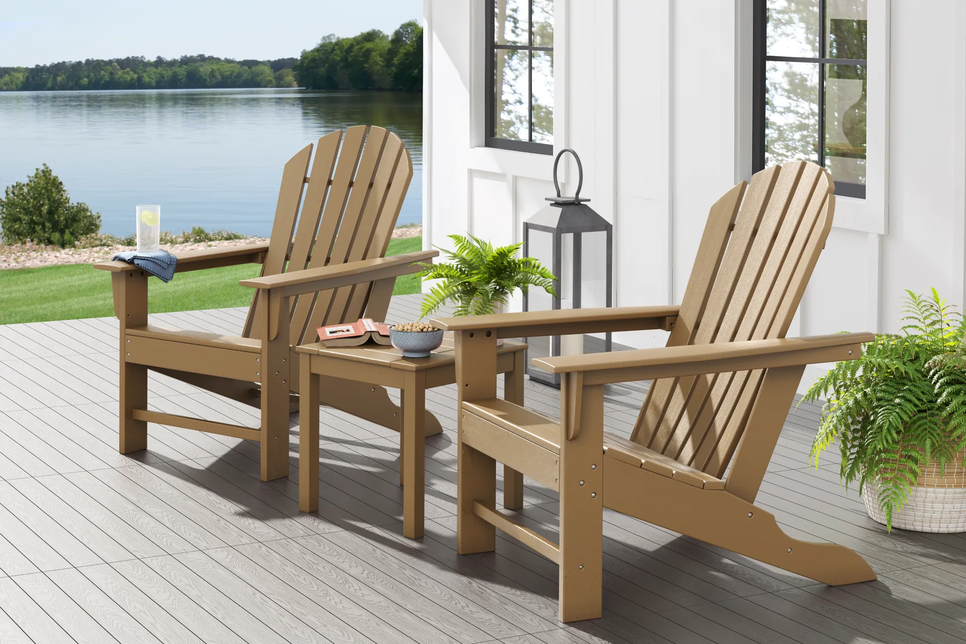 Addy Brown Outdoor Adirondack Chair, Set of 2 - Image 2