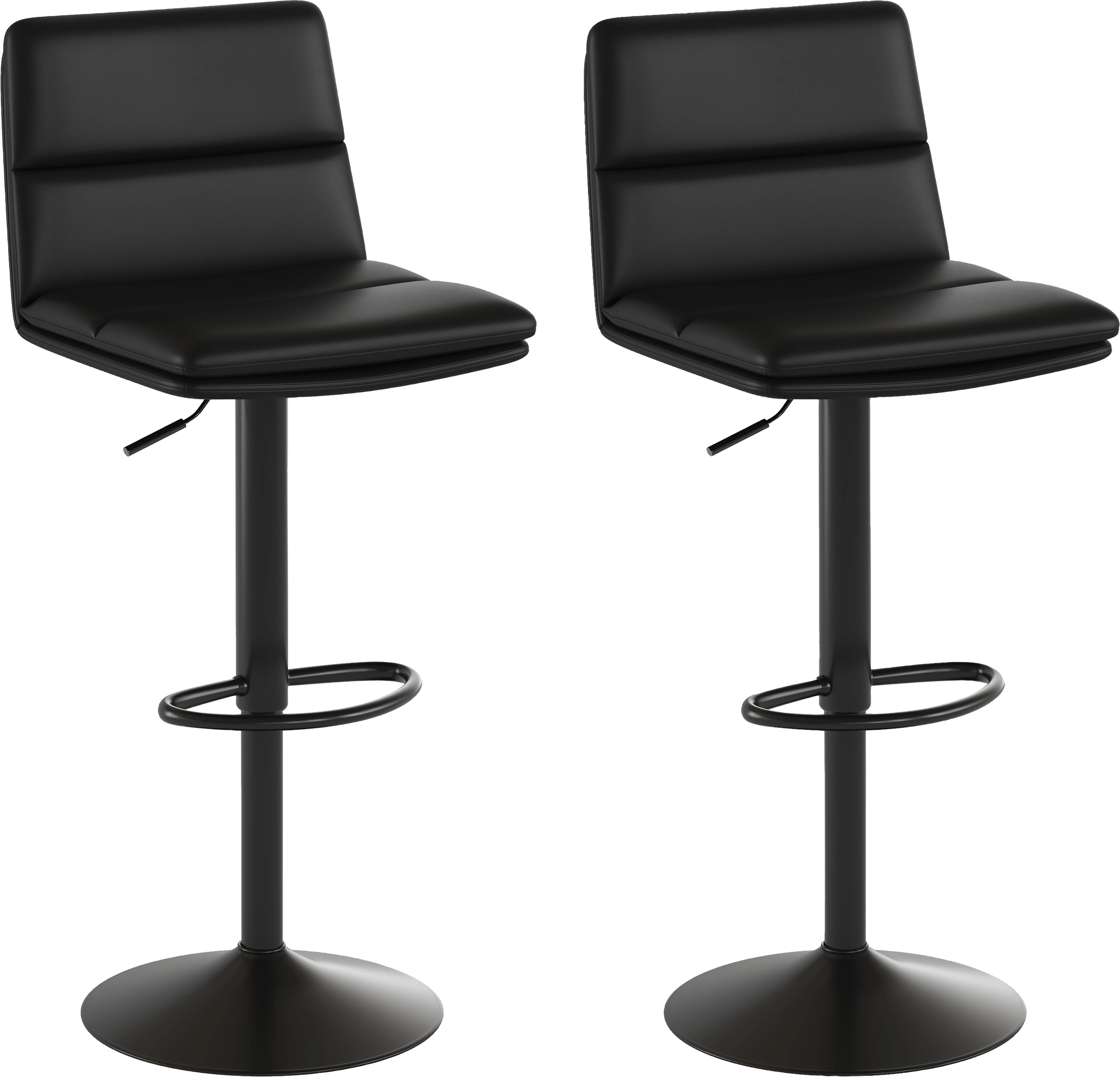 Chickaree Black Barstool, Set of 2 - Thumbnail - Image 1