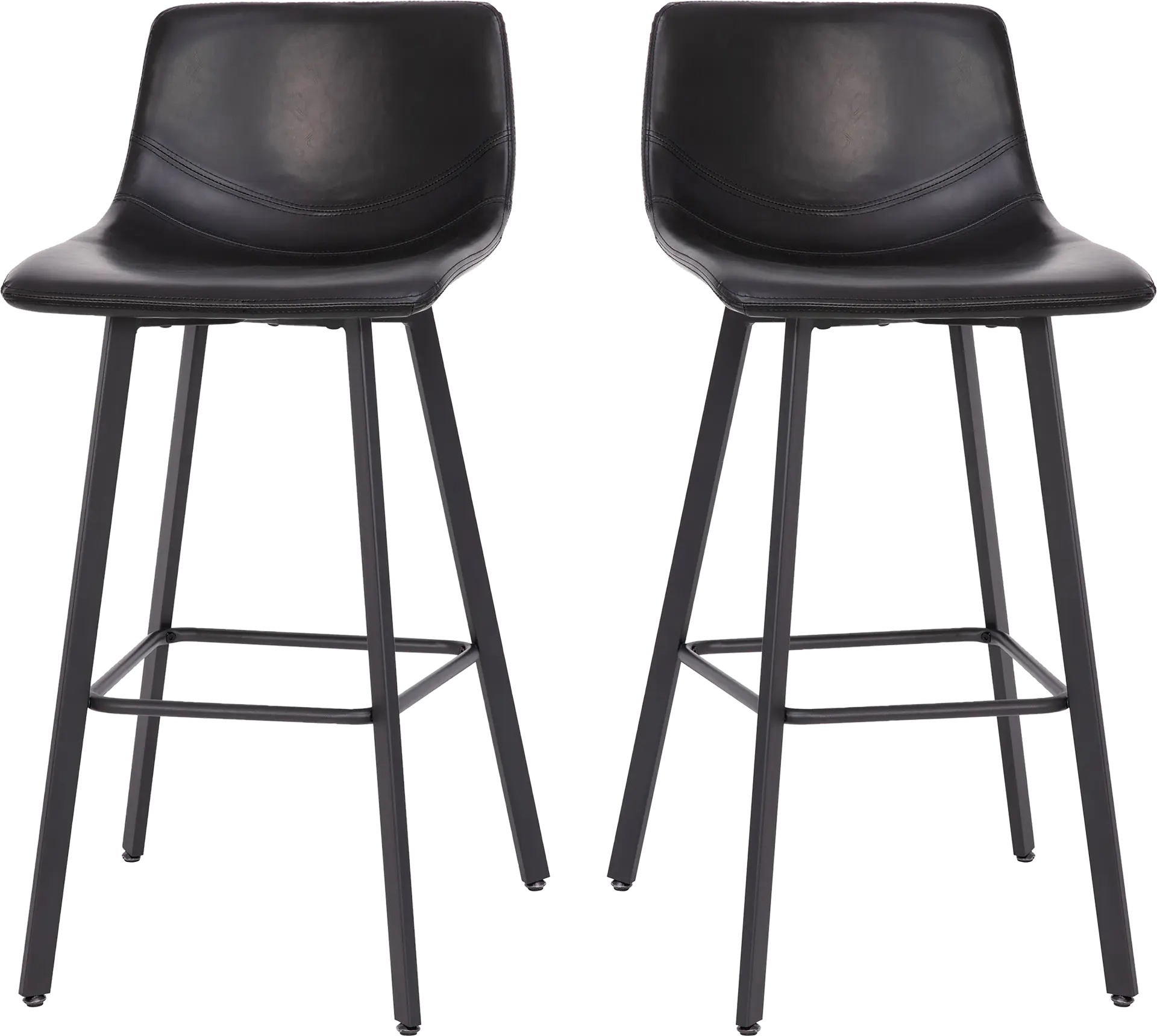 Hiefield Black Barstool, Set of 2