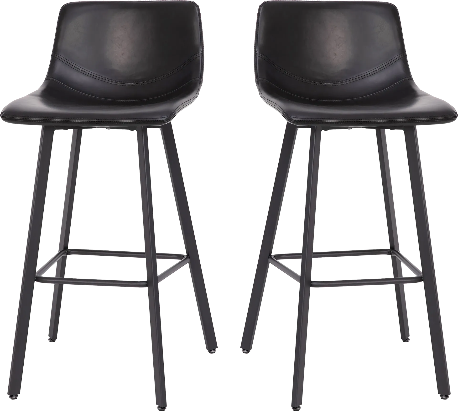 Hiefield Black Barstool, Set of 2 - Image 1