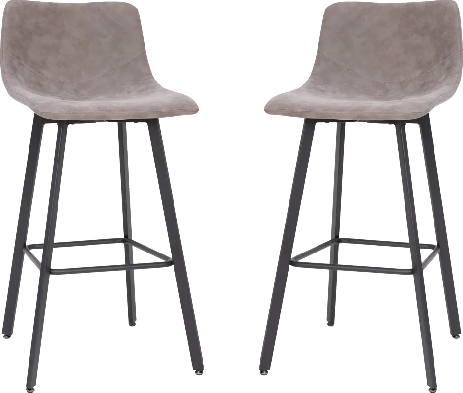 Hiefield Gray Barstool, Set of 2