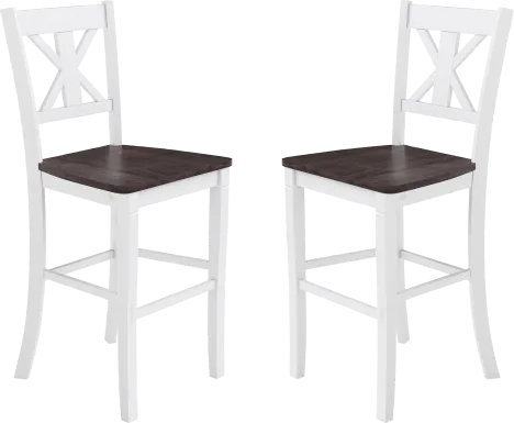 Latourette White Barstool, Set of 2
