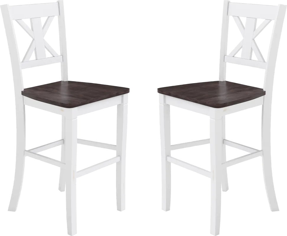 Latourette White Barstool, Set of 2